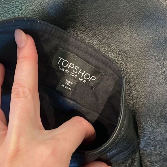 Top shop faux leather biker buckle mini skirt - Picture 4 of 4